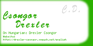 csongor drexler business card